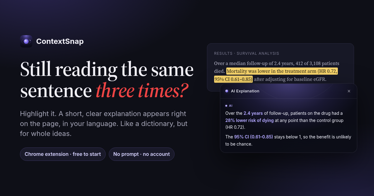 Non-native English speaker here. I built a tool to understand hard sentences in papers without leavi